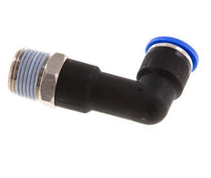 10mm x R3/8'' 90deg Winkel-Steckverschraubung mit Außengewinde Messing/PA 66 NBR langer Körper drehbar [2 Stück]