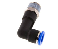 10mm x R3/8'' 90deg Winkel-Steckverschraubung mit Außengewinde Messing/PA 66 NBR langer Körper drehbar [2 Stück]