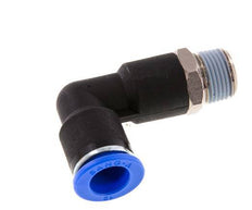 12mm x R3/8'' 90deg Winkel-Steckverschraubung mit Außengewinde Messing/PA 66 NBR langer Körper drehbar [2 Stück]