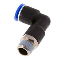 12mm x R3/8'' 90deg Winkel-Steckverschraubung mit Außengewinde Messing/PA 66 NBR langer Körper drehbar [2 Stück]