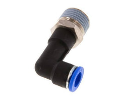 10mm x R1/2'' 90deg Winkel-Steckverschraubung mit Außengewinde Messing/PA 66 NBR langer Körper drehbar [2 Stück]