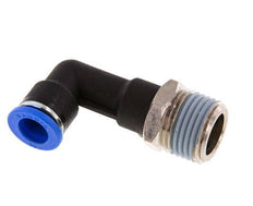 10mm x R1/2'' 90deg Winkel-Steckverschraubung mit Außengewinde Messing/PA 66 NBR langer Körper drehbar [2 Stück]