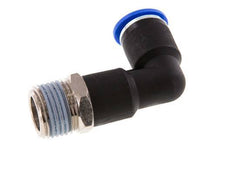 12mm x R1/2'' 90deg Elbow Push-in Fitting with Male Threads Brass/PA 66 NBR Long Body Rotatable [2 Pieces]