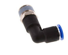 12mm x R1/2'' 90deg Elbow Push-in Fitting with Male Threads Brass/PA 66 NBR Long Body Rotatable [2 Pieces]