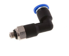 4mm x M 5 90Grad Winkel-Steckverschraubung mit Außengewinde Messing/PA 66 NBR Langer Körper drehbar [2 Stück]