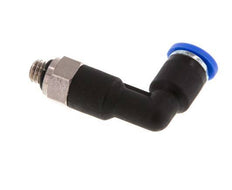 4mm x M 5 90Grad Winkel-Steckverschraubung mit Außengewinde Messing/PA 66 NBR Langer Körper drehbar [2 Stück]