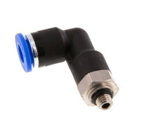 6mm x M 5 90° Winkel-Steckverschraubung mit Außengewinde Messing/PA 66 NBR Langer Körper drehbar [2 Stück]