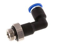4mm x G1/8'' 90deg Elbow Push-in Fitting with Male Threads Brass/PA 66 NBR Long Body Rotatable [5 Pieces]