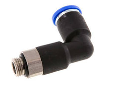 8mm x G1/8'' 90deg Winkel-Steckverschraubung mit Außengewinde Messing/PA 66 NBR Langer Körper drehbar [2 Stück]