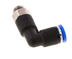 8mm x G1/8'' 90deg Elbow Push-in Fitting with Male Threads Brass/PA 66 NBR Long Body Rotatable [2 Pieces]