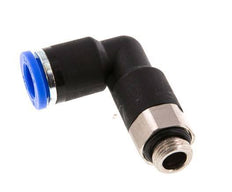 8mm x G1/8'' 90deg Winkel-Steckverschraubung mit Außengewinde Messing/PA 66 NBR Langer Körper drehbar [2 Stück]