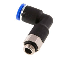 8mm x G1/8'' 90deg Winkel-Steckverschraubung mit Außengewinde Messing/PA 66 NBR Langer Körper drehbar [2 Stück]