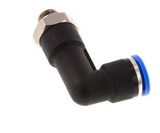10mm x G1/8'' 90deg Winkel-Steckverschraubung mit Außengewinde Messing/PA 66 NBR langer Körper drehbar [2 Stück]