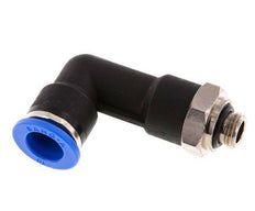 10mm x G1/8'' 90deg Winkel-Steckverschraubung mit Außengewinde Messing/PA 66 NBR langer Körper drehbar [2 Stück]