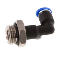4mm x G1/4'' 90deg Winkel-Steckverschraubung mit Außengewinde Messing/PA 66 NBR langer Körper drehbar [2 Stück]