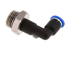 4mm x G1/4'' 90deg Winkel-Steckverschraubung mit Außengewinde Messing/PA 66 NBR langer Körper drehbar [2 Stück]
