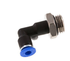 4mm x G1/4'' 90deg Winkel-Steckverschraubung mit Außengewinde Messing/PA 66 NBR langer Körper drehbar [2 Stück]