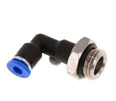 4mm x G1/4'' 90deg Winkel-Steckverschraubung mit Außengewinde Messing/PA 66 NBR langer Körper drehbar [2 Stück]