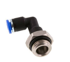 4mm x G1/4'' 90deg Winkel-Steckverschraubung mit Außengewinde Messing/PA 66 NBR langer Körper drehbar [2 Stück]