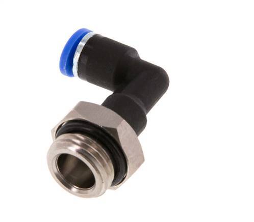 4mm x G1/4'' 90deg Winkel-Steckverschraubung mit Außengewinde Messing/PA 66 NBR langer Körper drehbar [2 Stück]