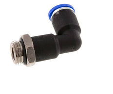8mm x G1/4'' 90deg Winkel-Steckverschraubung mit Außengewinde Messing/PA 66 NBR langer Körper drehbar [2 Stück]
