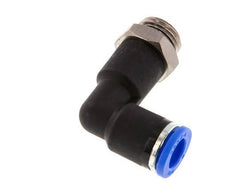 8mm x G1/4'' 90deg Elbow Push-in Fitting with Male Threads Brass/PA 66 NBR Long Body Rotatable [2 Pieces]