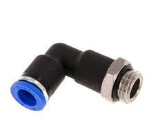 8mm x G1/4'' 90deg Winkel-Steckverschraubung mit Außengewinde Messing/PA 66 NBR langer Körper drehbar [2 Stück]