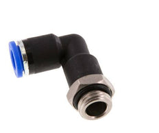 8mm x G1/4'' 90deg Winkel-Steckverschraubung mit Außengewinde Messing/PA 66 NBR langer Körper drehbar [2 Stück]