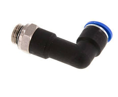 10mm x G1/4'' 90deg Winkel-Steckverschraubung mit Außengewinde Messing/PA 66 NBR langer Körper drehbar [2 Stück]