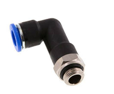 10mm x G1/4'' 90deg Winkel-Steckverschraubung mit Außengewinde Messing/PA 66 NBR langer Körper drehbar [2 Stück]