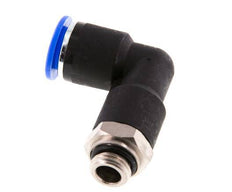 12mm x G1/4'' 90deg Winkel-Steckverschraubung mit Außengewinde Messing/PA 66 NBR langer Körper drehbar [2 Stück]