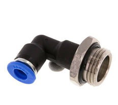 6mm x G3/8'' 90deg Winkel-Steckverschraubung mit Außengewinde Messing/PA 66 NBR langer Körper drehbar [2 Stück]