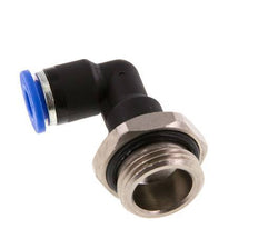 6mm x G3/8'' 90deg Winkel-Steckverschraubung mit Außengewinde Messing/PA 66 NBR langer Körper drehbar [2 Stück]