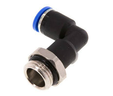 8mm x G3/8'' 90deg Winkel-Steckverschraubung mit Außengewinde Messing/PA 66 NBR langer Körper drehbar [2 Stück]
