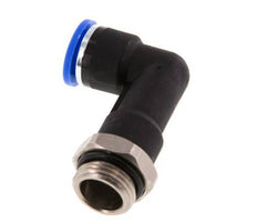10mm x G3/8'' 90deg Winkel-Steckverschraubung mit Außengewinde Messing/PA 66 NBR langer Körper drehbar [2 Stück]