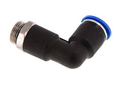 12mm x G3/8'' 90deg Winkel-Steckverschraubung mit Außengewinde Messing/PA 66 NBR langer Körper drehbar [2 Stück]
