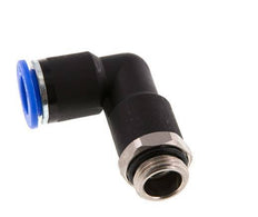 12mm x G3/8'' 90deg Winkel-Steckverschraubung mit Außengewinde Messing/PA 66 NBR langer Körper drehbar [2 Stück]