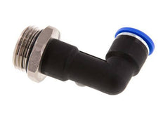 10mm x G1/2'' 90deg Winkel-Steckverschraubung mit Außengewinde Messing/PA 66 NBR langer Körper drehbar [2 Stück]