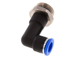 10mm x G1/2'' 90deg Elbow Push-in Fitting with Male Threads Brass/PA 66 NBR Long Body Rotatable [2 Pieces]
