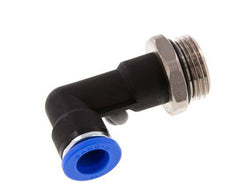 10mm x G1/2'' 90deg Winkel-Steckverschraubung mit Außengewinde Messing/PA 66 NBR langer Körper drehbar [2 Stück]