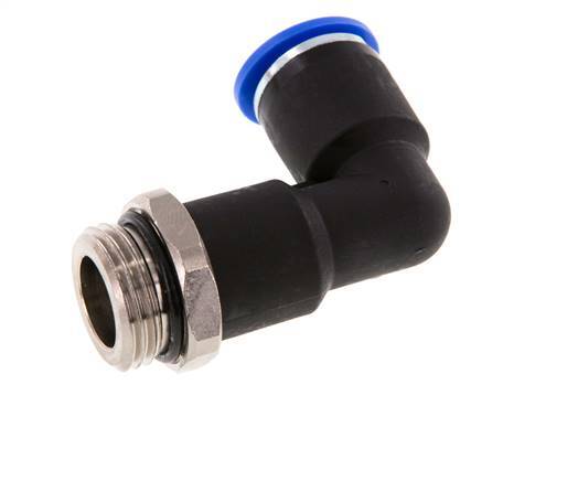 12mm x G1/2'' 90deg Elbow Push-in Fitting with Male Threads Brass/PA 66 NBR Long Body Rotatable [2 Pieces]