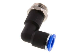 12mm x G1/2'' 90deg Winkel Steckverschraubung mit Außengewinde Messing/PA 66 NBR Langer Körper drehbar [2 Stück]