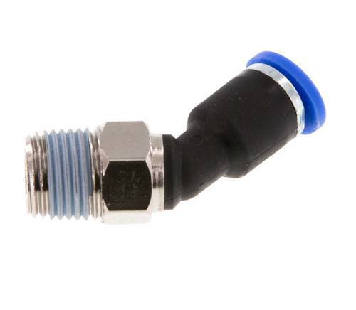 4mm x R1/8'' 45Gewinde-Steckverschraubung mit Außengewinde Messing/PA 66 NBR [2 Stück]