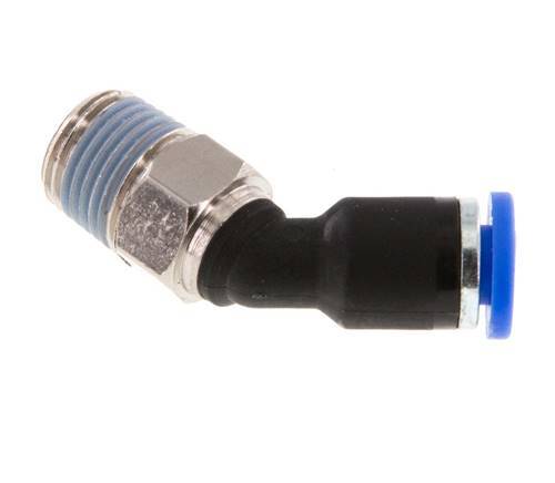 4mm x R1/8'' 45Gewinde-Steckverschraubung mit Außengewinde Messing/PA 66 NBR [2 Stück]