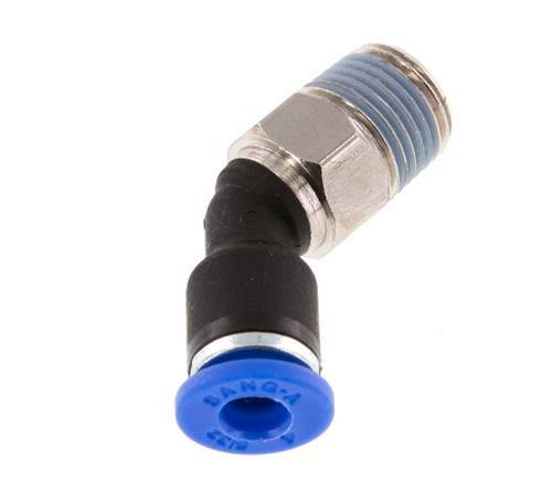 4mm x R1/8'' 45Gewinde-Steckverschraubung mit Außengewinde Messing/PA 66 NBR [2 Stück]