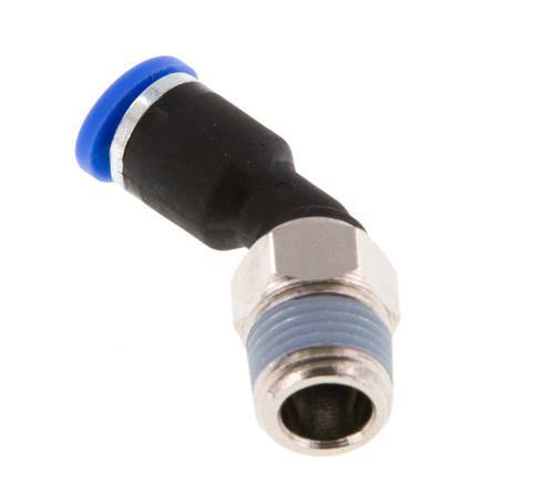 4mm x R1/8'' 45Gewinde-Steckverschraubung mit Außengewinde Messing/PA 66 NBR [2 Stück]