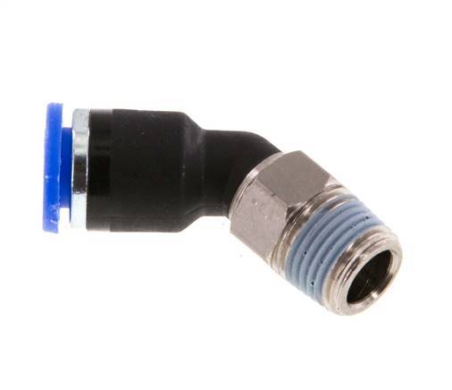 6mm x R1/8'' 45Gewinde-Steckverschraubung mit Außengewinde Messing/PA 66 NBR [2 Stück]