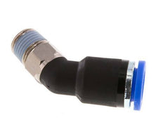 8mm x R1/8'' 45deg Winkel-Steckverschraubung mit Außengewinde Messing/PA 66 NBR [2 Stück]