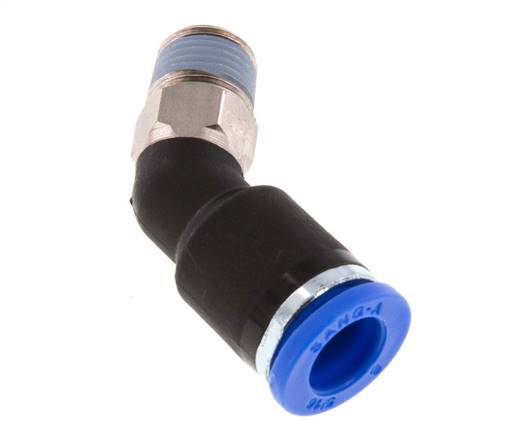 8mm x R1/8'' 45deg Winkel-Steckverschraubung mit Außengewinde Messing/PA 66 NBR [2 Stück]
