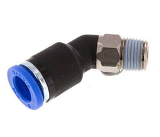 8mm x R1/8'' 45deg Winkel-Steckverschraubung mit Außengewinde Messing/PA 66 NBR [2 Stück]